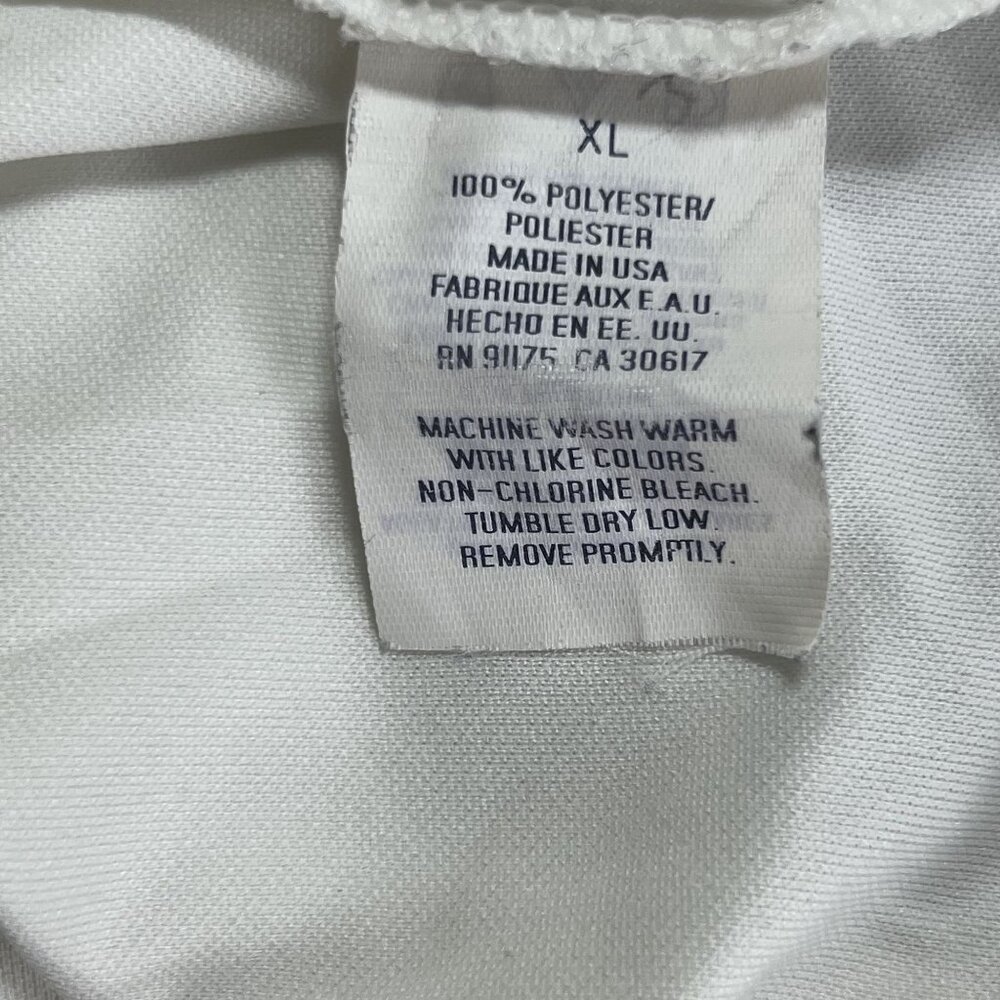 Fila Performa Mens White Crew T-Shirt XL Made in USA - Picture 4 of 12